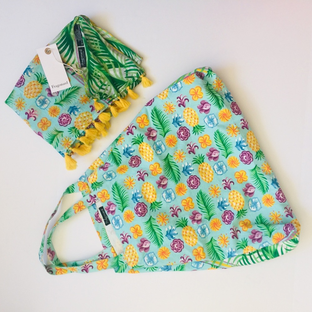 Fragonard Set: Sarong Coverup & Beach Tote Bag